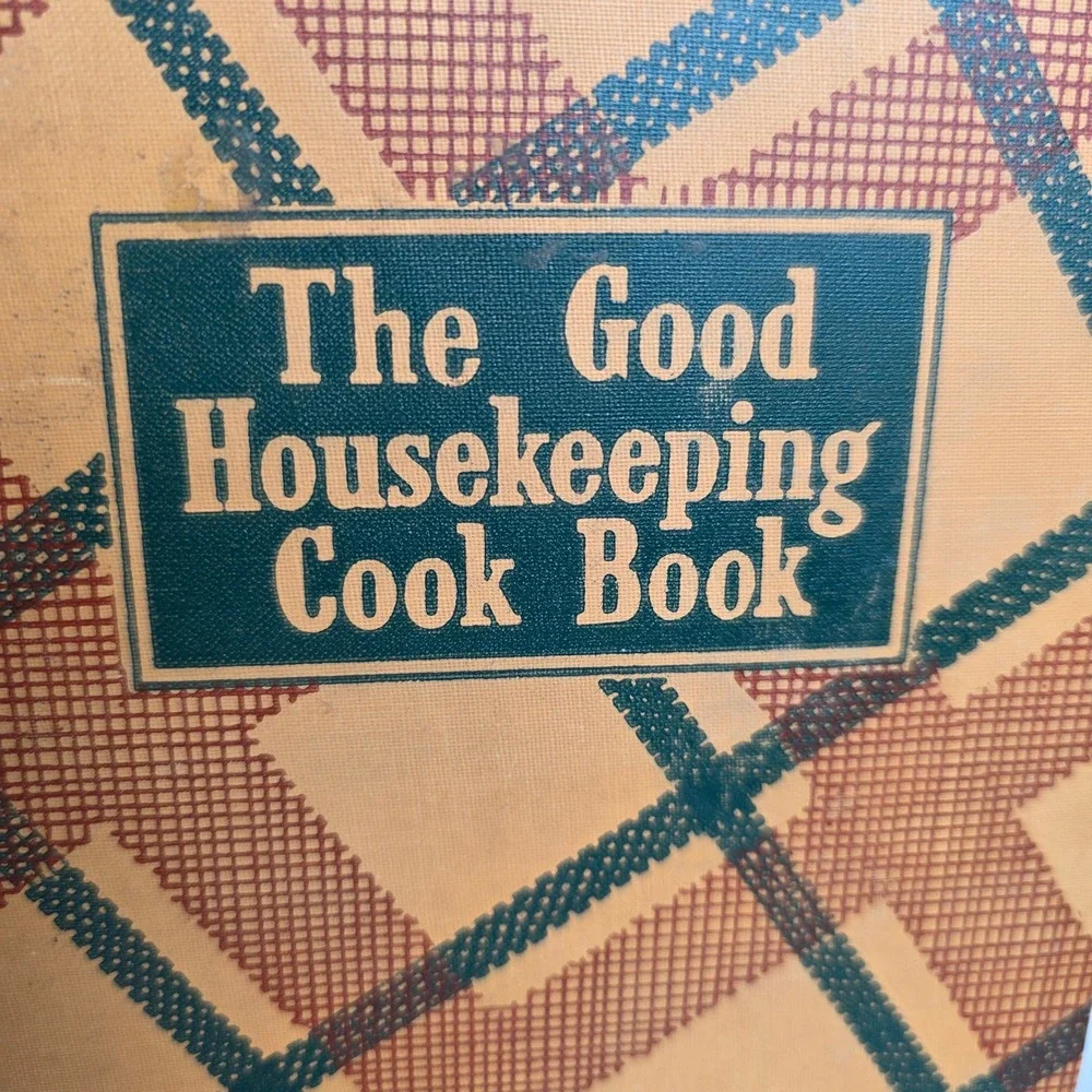 Vintage 1944 The Good Housekeeping Cook Book Hardcover Plaid Rinehart